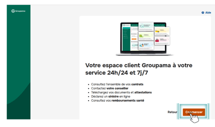 Première connexion espace client Groupama